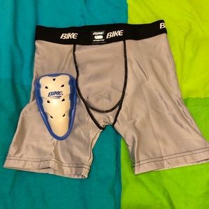 Bike shorts with cup, adult small/teen large